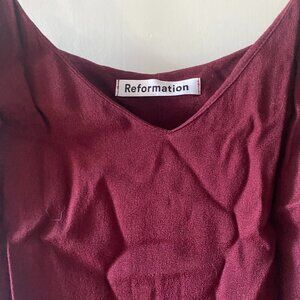 Reformation Crimini Dress Plum